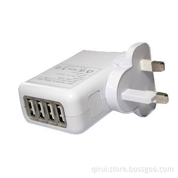 New 4 USB 2.1A Multifunction Charger for iPhone/iPad